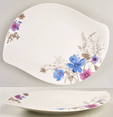 Mariefleur Grey 13" Shallow Oval Bowl