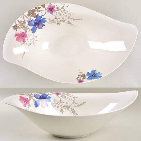 Mariefleur Grey 17" Oval Serving Bowl