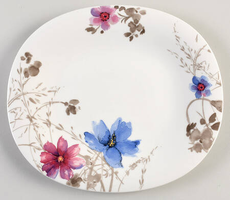 Mariefleur Grey 11" Oblong Dinner Plate