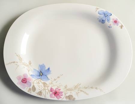 Mariefleur Grey 16" Oval Serving Platter