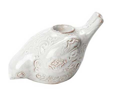 Bellezza Bird White Figural Candlestick