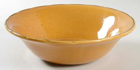 The English Collection Yellow 9" Round Vegetable Bowl