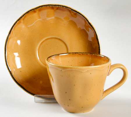 The English Collection Yellow Footed Cup & Saucer Set