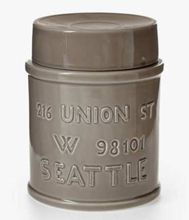 Metro Taupe Large Canister & Lid