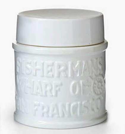 Metro White Medium Canister & Lid