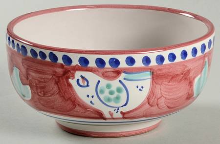 Campagna Chicken (Burgundy Border, Black Dots) Soup/Cereal Bowl
