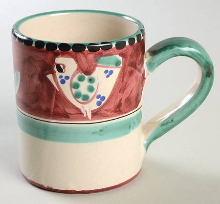 Campagna Chicken (Burgundy Border, Black Dots) Mug