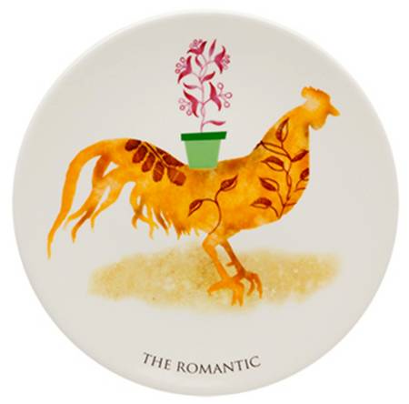My Rooster Salad/Dessert Plate