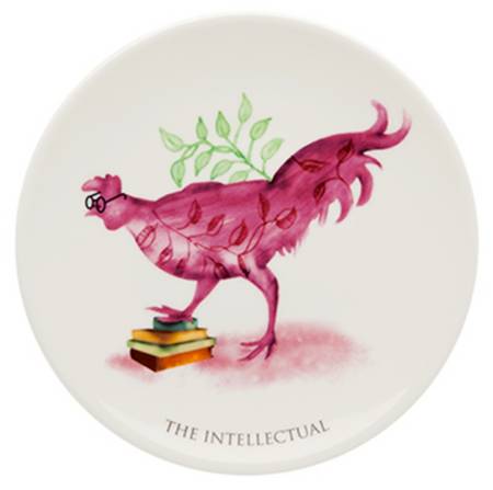 My Rooster Salad/Dessert Plate