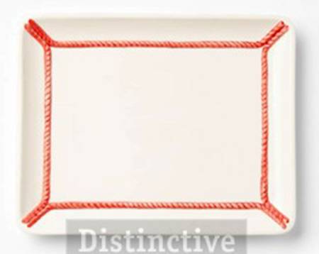 Corda Red 12" Rectangular Serving Platter