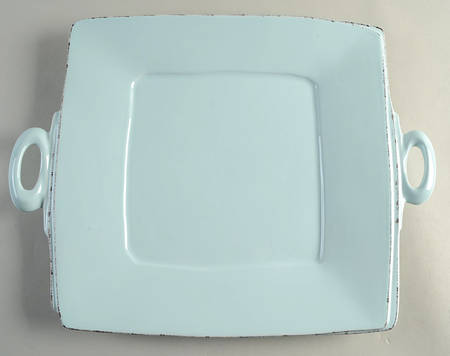 Lastra Aqua 13" Square Handled Platter