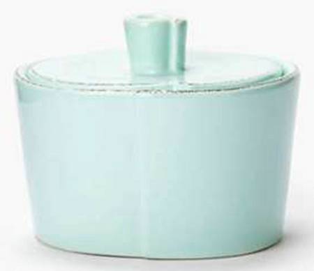 Lastra Aqua Sugar Bowl & Lid