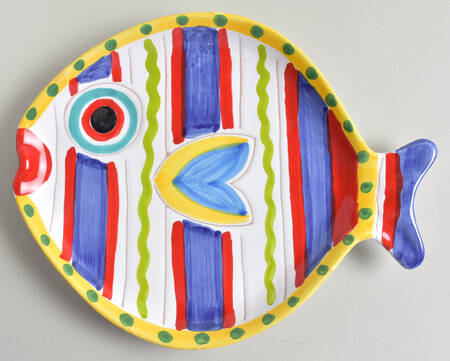 Fish Fish (Circles, Dots, Stripe Design Fish) by Vietri (Italy)