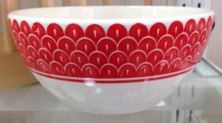 VIA126 Red Soup/Cereal Bowl