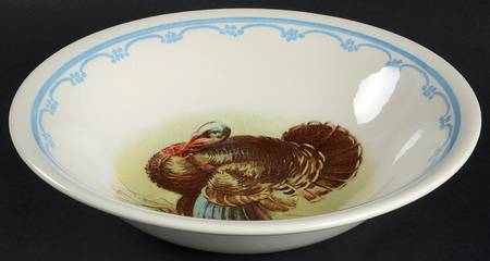 Farmyard Turkey 10" Round Serving Bowl