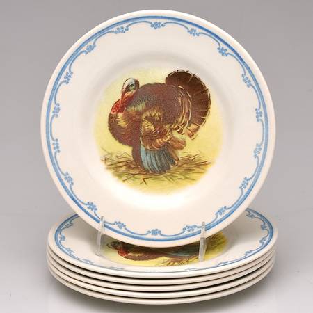 Farmyard Turkey Salad Plate - Set of 6