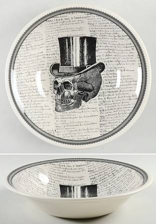 Skull 10" Round Serving Bowl