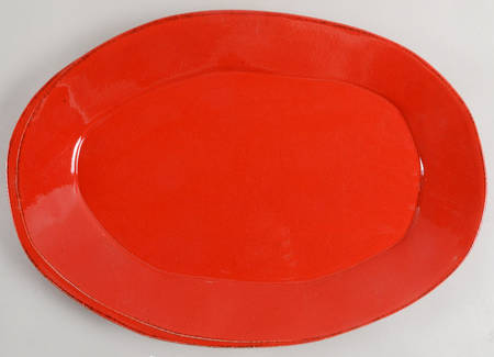 Lastra Red 18" Oval Serving Platter