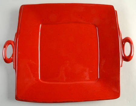 Lastra Red 13" Square Handled Platter