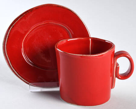 Lastra Red Espresso Cup and Saucer Set