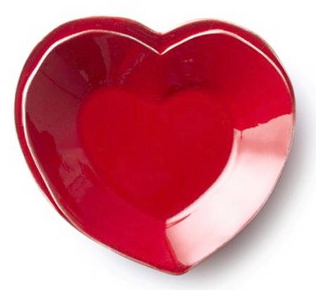 Lastra Red Heart Shaped Dish
