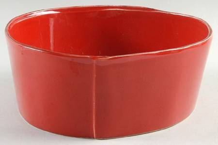 Lastra Red 8" Round Serving Bowl