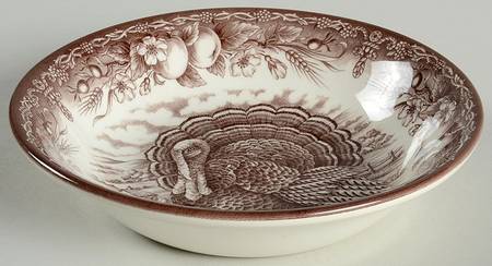 Royal Thanksgiving Brown Soup/Cereal Bowl