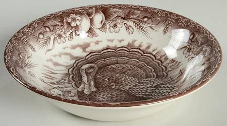 Royal Thanksgiving Brown 9" Round Vegetable Bowl