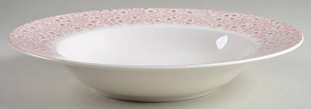 Floreana Red Large Rim Soup Bowl