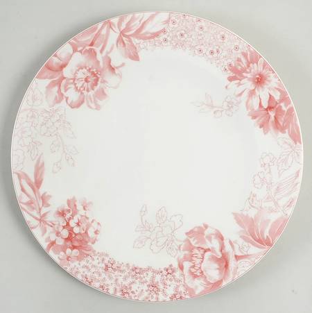 Floreana Red Salad Plate