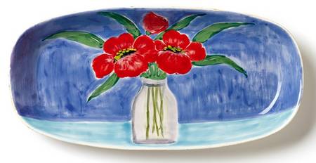 Sara's Bouquet 18" Oval Serving Platter