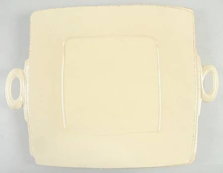 Lastra Cream (MEDIUM CREAM GLAZE) 13" Square Handled Platter