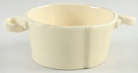 Lastra Cream (MEDIUM CREAM GLAZE) Round Bowl with Handles