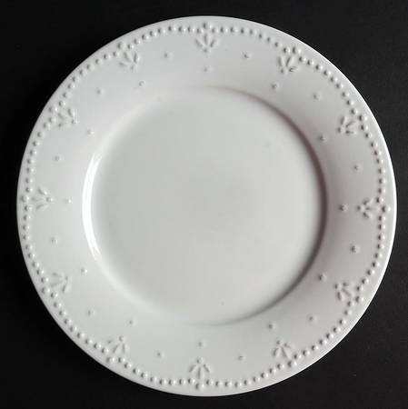 Pearls White Salad Plate