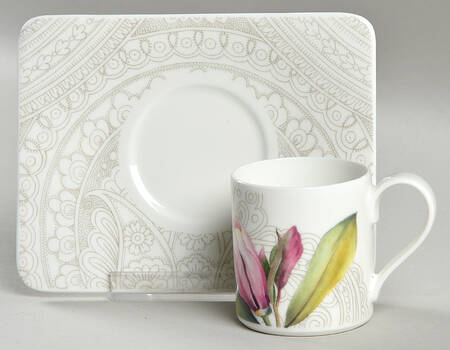 Quinsai Garden Flat Demitasse Cup & Saucer Set