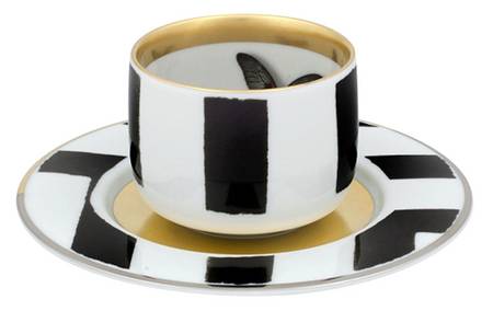 Sol Y Sombra Flat Demitasse Cup & Saucer Set