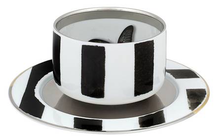 Sol Y Sombra Flat Cup & Saucer Set