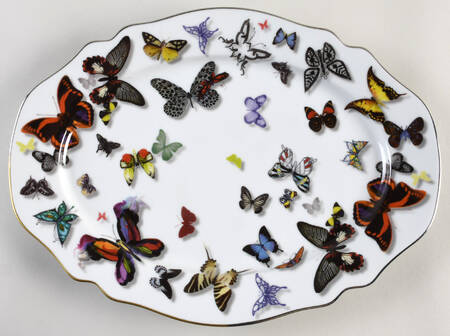 Butterfly Parade by Christian LaCroix 12" Oval Serving Platter