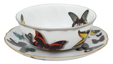 Butterfly Parade by Christian LaCroix Flat Cream Soup Bowl & Saucer Set