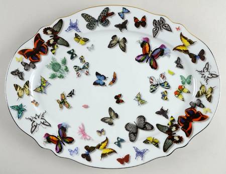 Butterfly Parade by Christian LaCroix 16" Oval Serving Platter