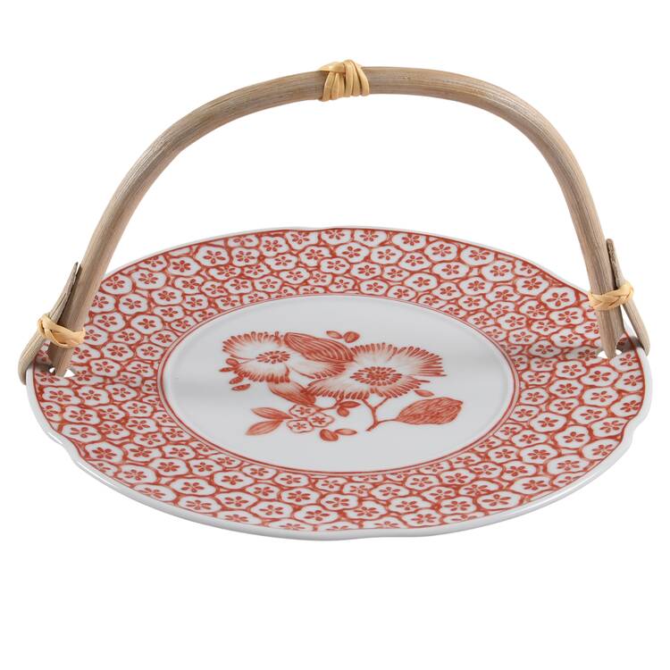 Coralina 5 3/8"-5 5/8" Bamboo Handled Serving Plate  HC
