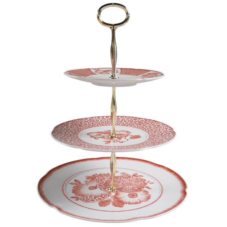 Coralina 13 7/8"-14 1/4" 3-Tiered Serving Tray(DP,SP,BB) HC