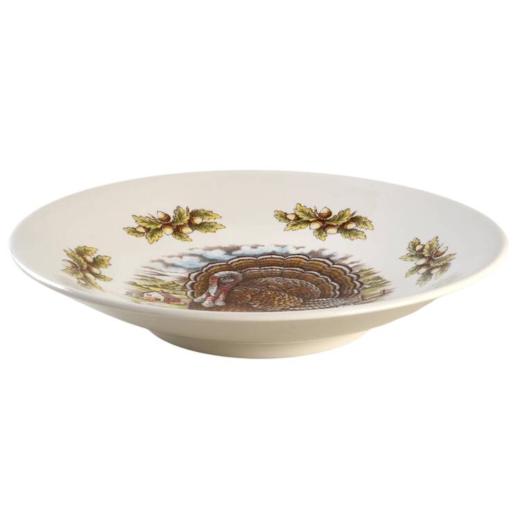 Homeland Turkey 13" Shallow Round Bowl