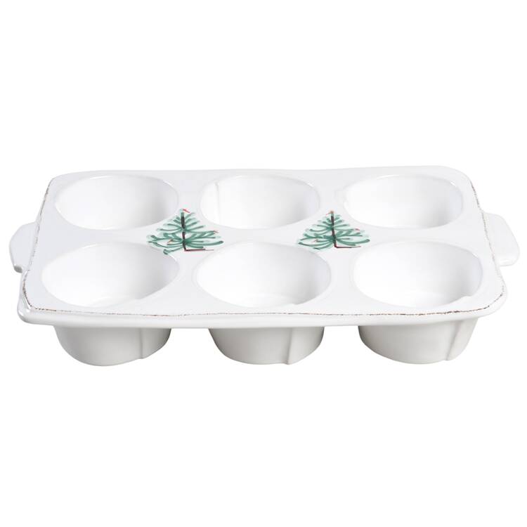 Lastra Holiday Tray for 6 Muffin Cups