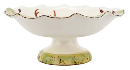 Wildlife Large Fluted Pedestal Fruit Bowl
