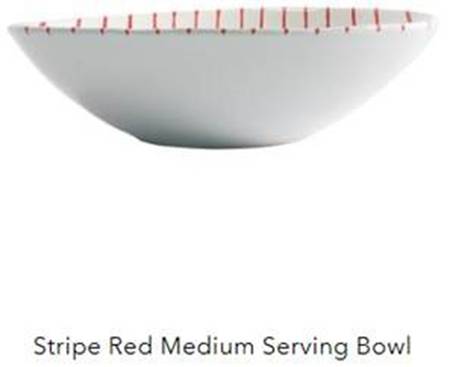 Net and Stripe 12" Round Serving Bowl