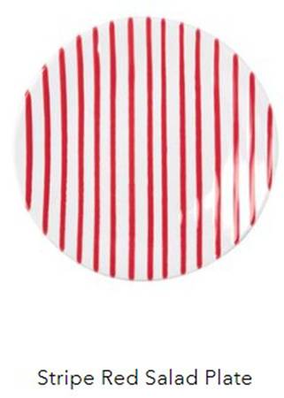 Net and Stripe Salad Plate