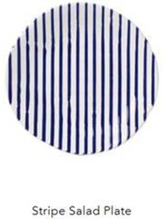 Net and Stripe Salad Plate