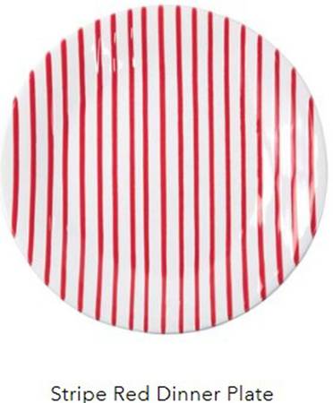 Net and Stripe Dinner Plate