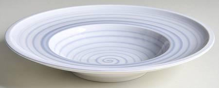 Artesano Nature Blue (Bleu) Large Rim Soup Bowl
